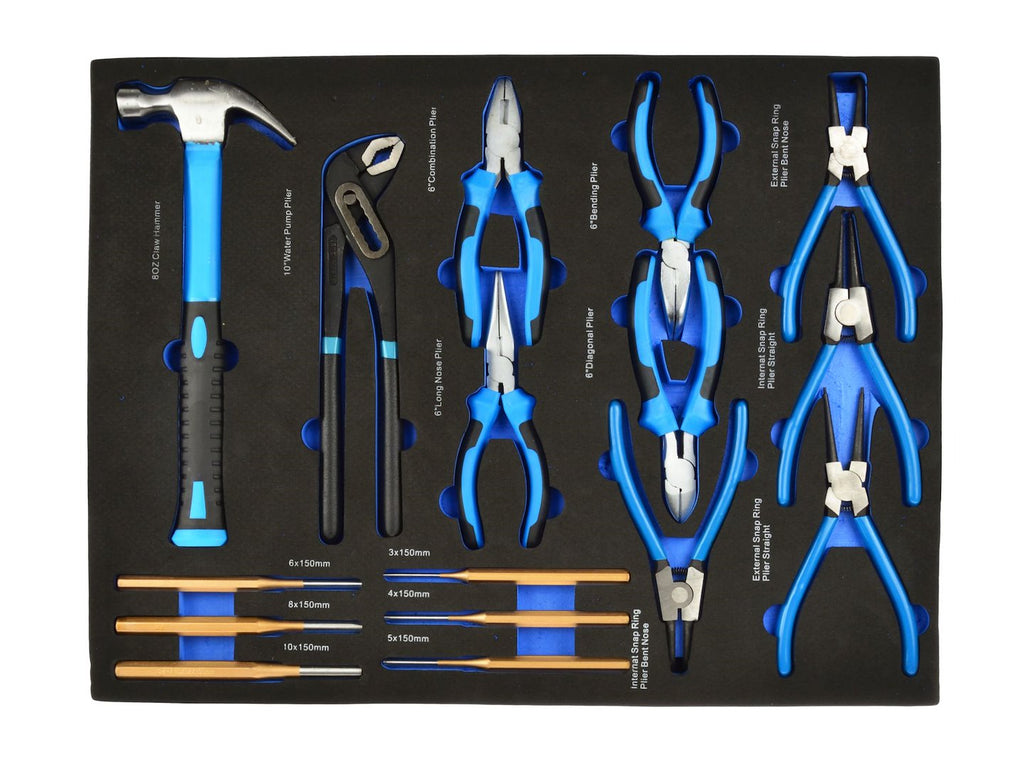 16-piece pliers and hammers set