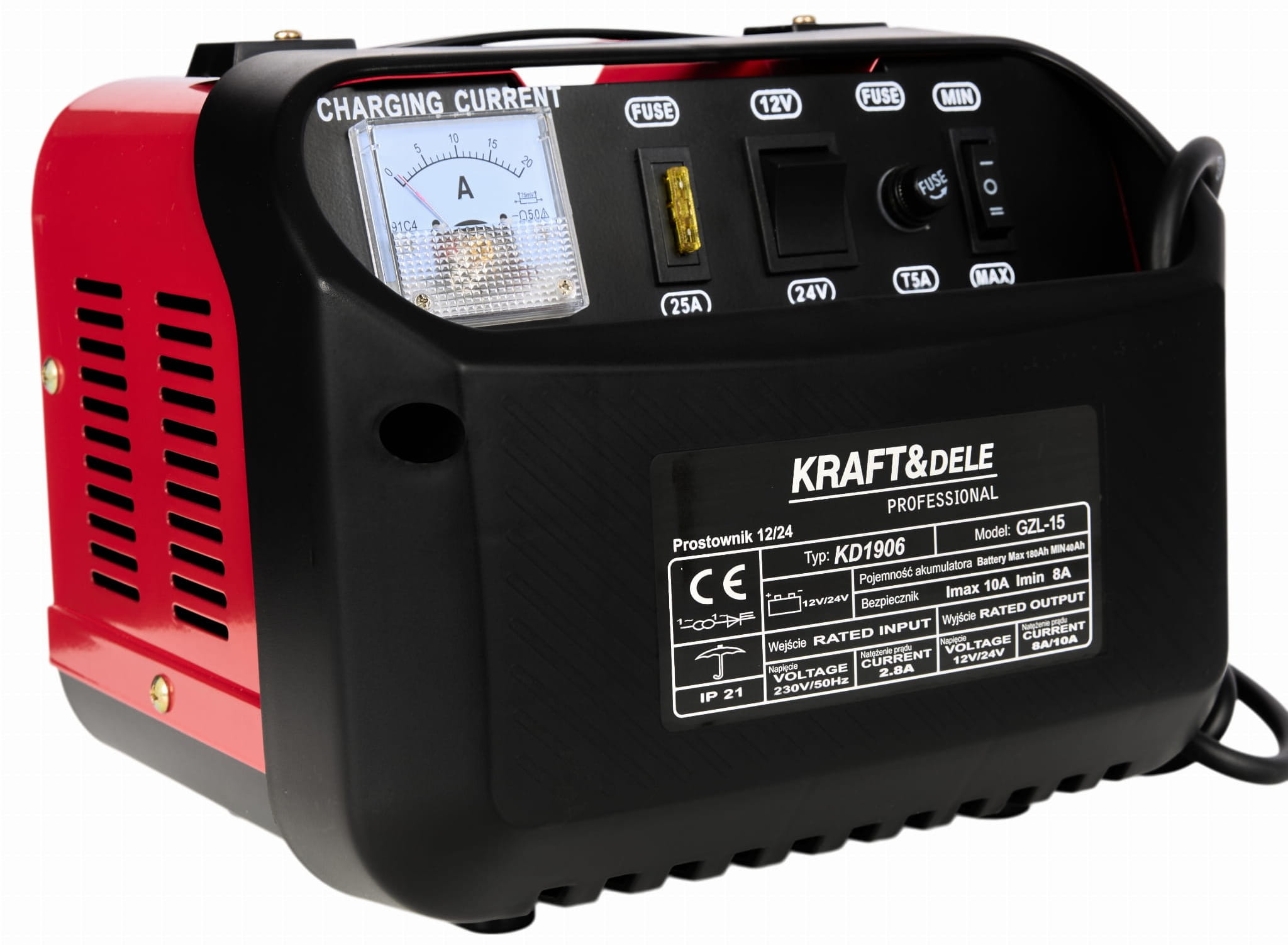 Car battery charger 12/24V 15A 150Ah KD1906