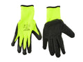 Acrylic-liner crinkle latex-coated winter glove — GREEN, size 8 – Pack of 12