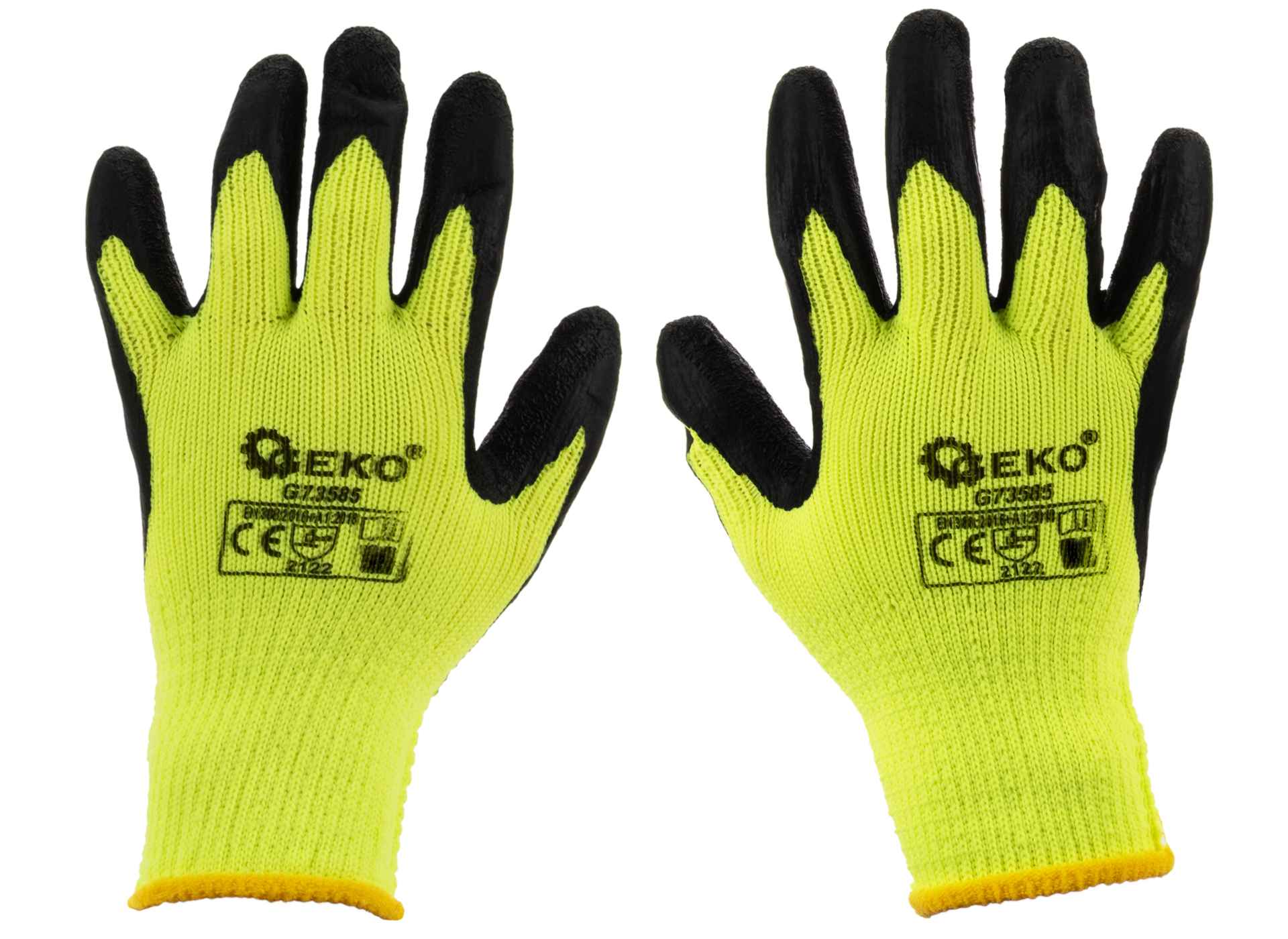 Acrylic liner crinkle latex-coated glove for winter, Green, size 9 – Pack of 12