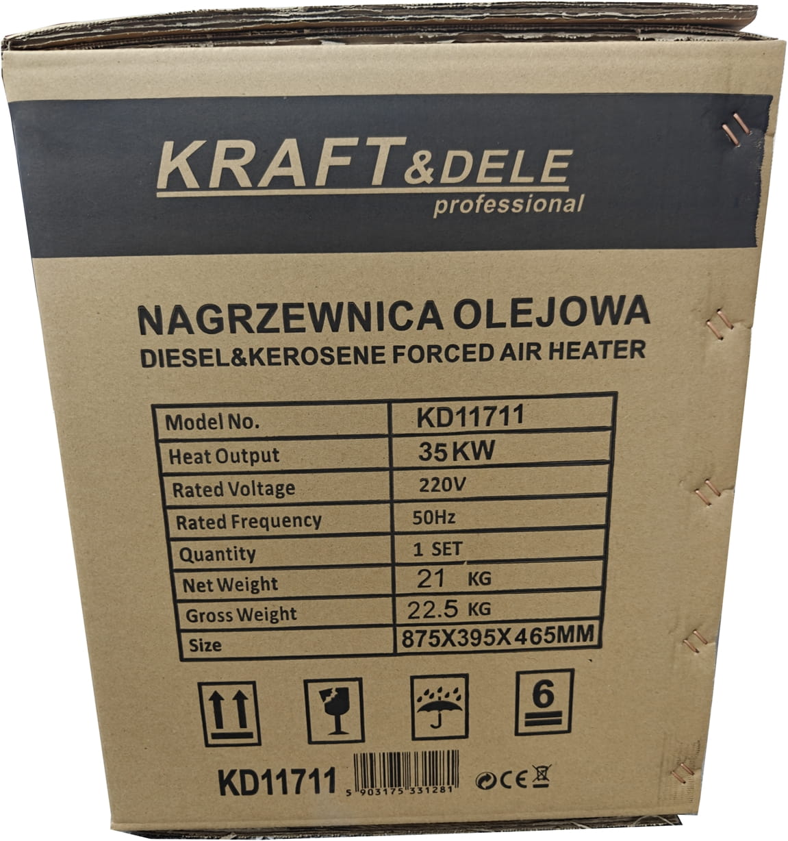 Oil heater 35kW + thermostat KD11711