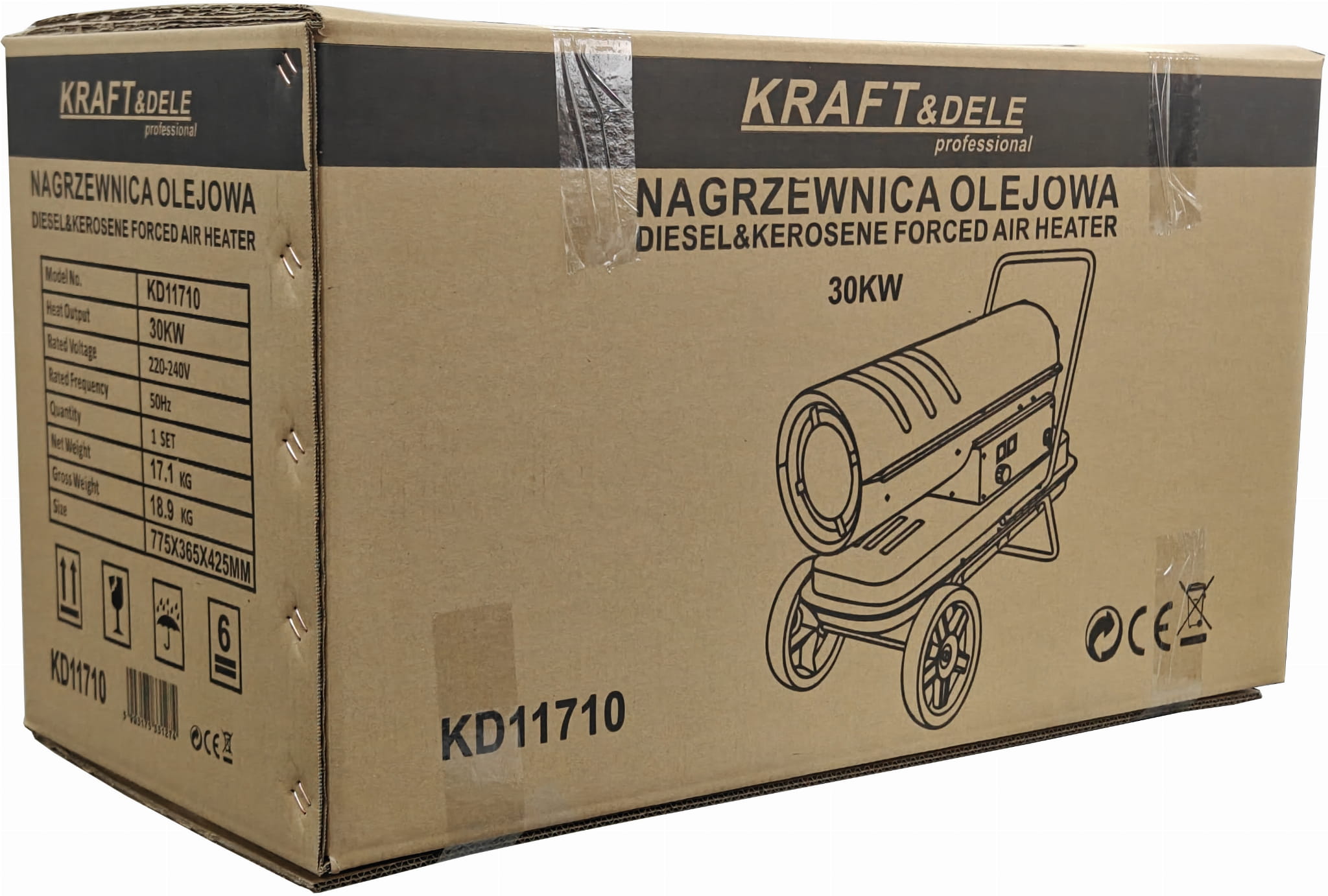Oil heater 30kW + thermostat KD11710