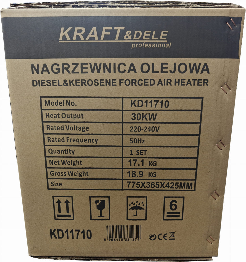 Oil heater 30kW + thermostat KD11710