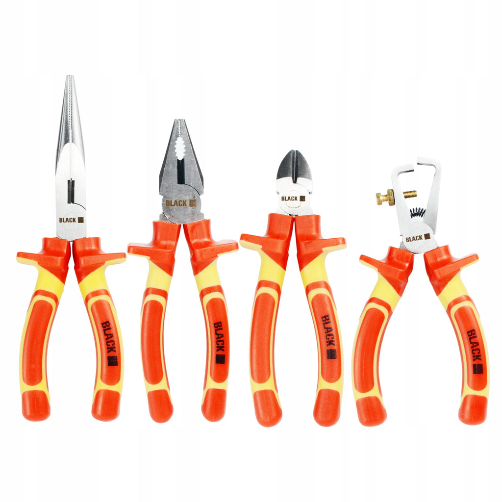 MEGA SET OF 11 INSULATED 1000V TOOLS AND SCREWDRIVERS FOR ELECTRICIANS, BLACK