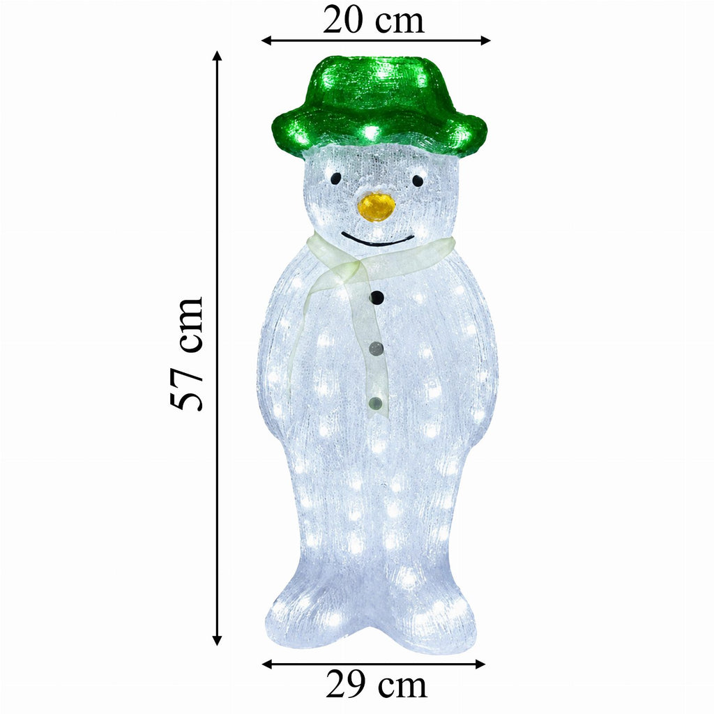 57 cm LED-valgustusega akrüülist lumememmefiguur õue RC-K-2763