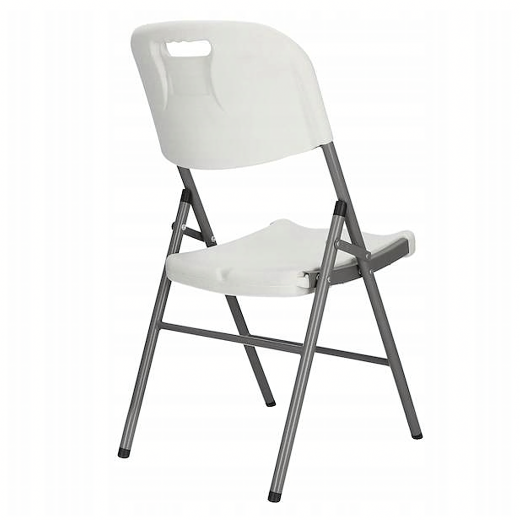 White Folding Outdoor Catering Chairs for Picnic 4 pcs