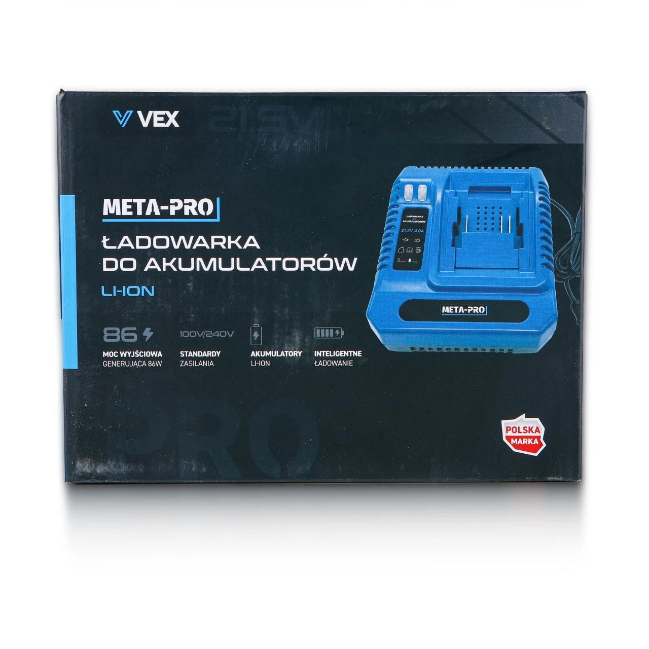 META-PRO Kiire akulaadija 21.5V 4A – Li-Ion elektritööriista laadija