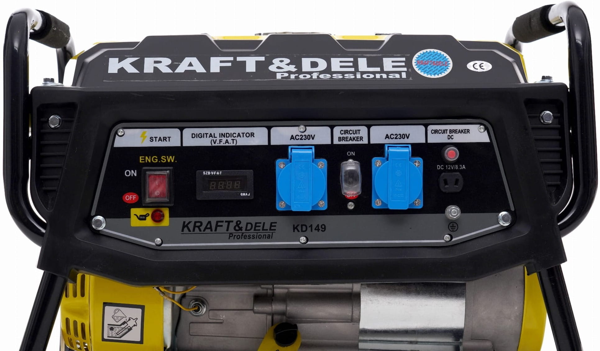 3500W Generator with LCD Voltmeter 12/230V KD149