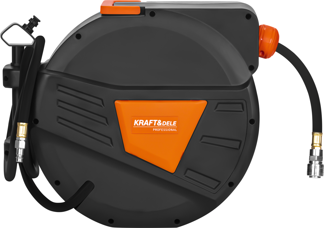 Retractable pneumatic hose 20m+2m 1/4" KD2159