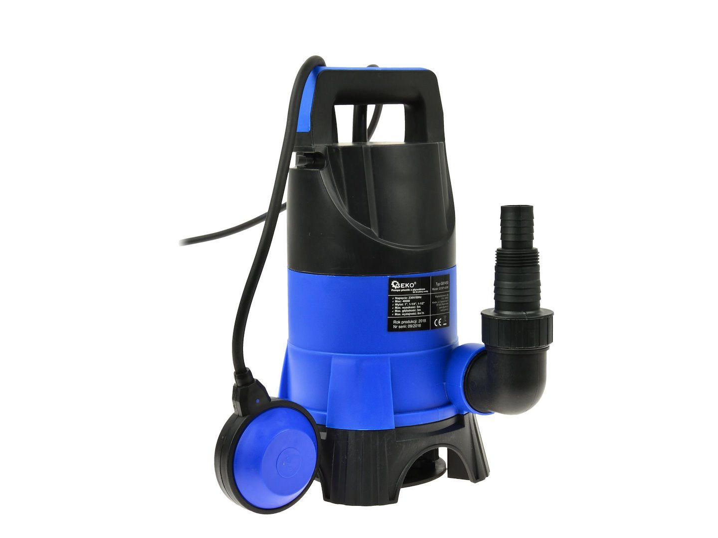 Plastic submersible dirty water pump with float switch 400W Type 2