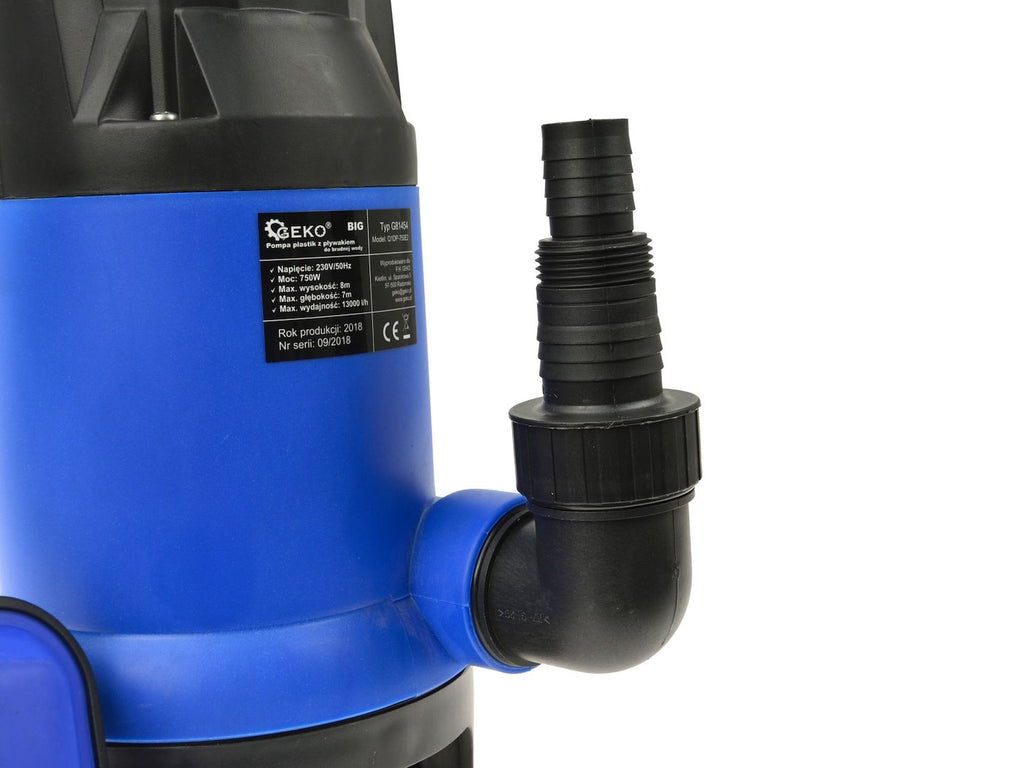 Plastic submersible dirty water pump 750W with float switch BIG