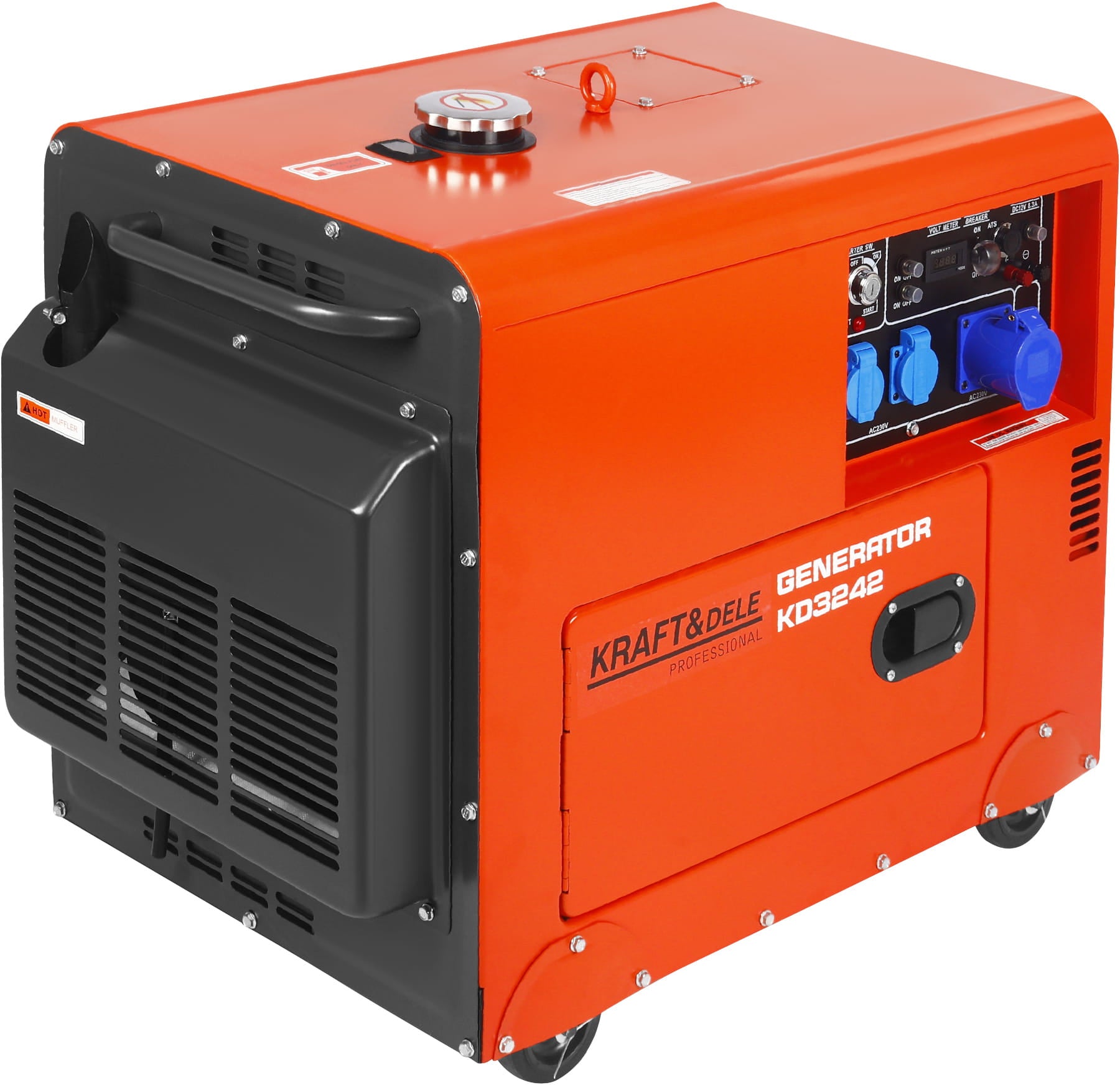 230V 7kW 10HP Diesel Generator + ATS KD3242