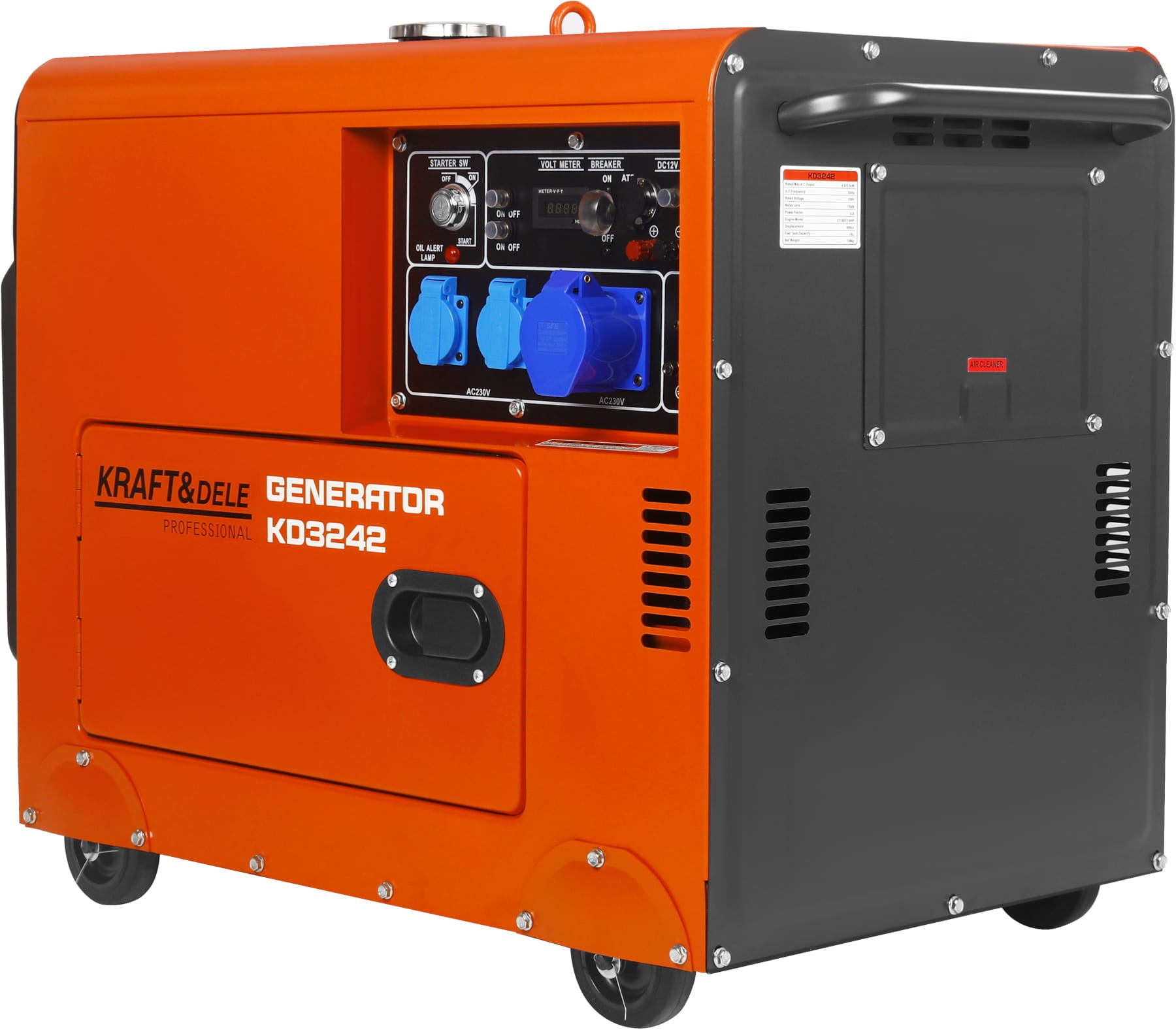 230V 7kW 10HP Diesel Generator + ATS KD3242
