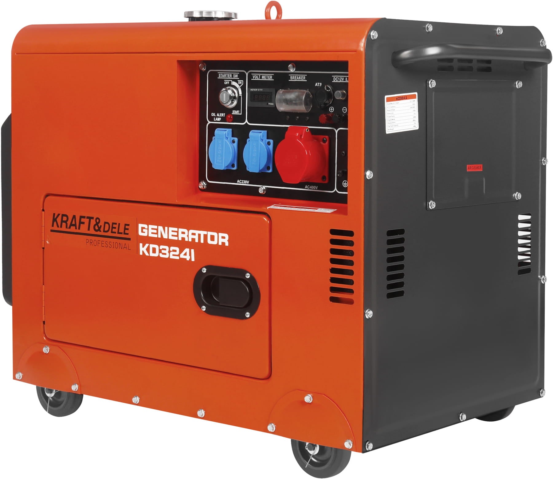 230V 400V 7kW Diesel Generator + ATS KD3241