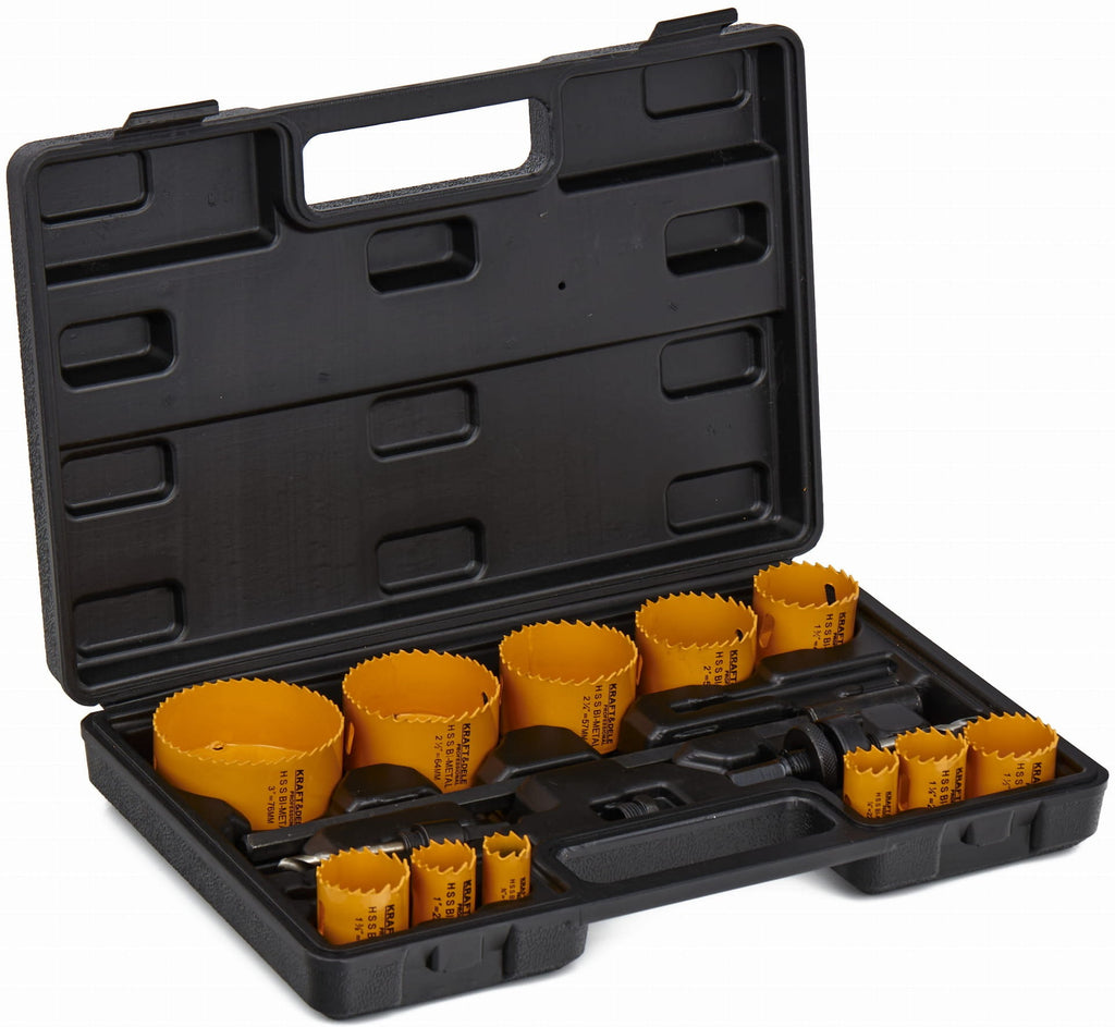 SET OF HOLE SAWS FOR WOOD AND METAL 17pcs. 19-76mm + adapter KD10758