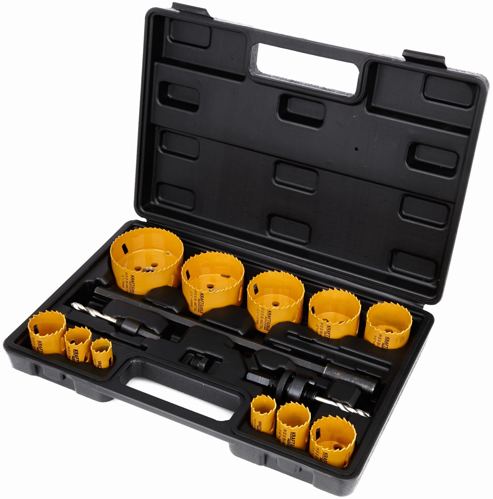 SET OF HOLE SAWS FOR WOOD AND METAL 17pcs. 19-76mm + adapter KD10758