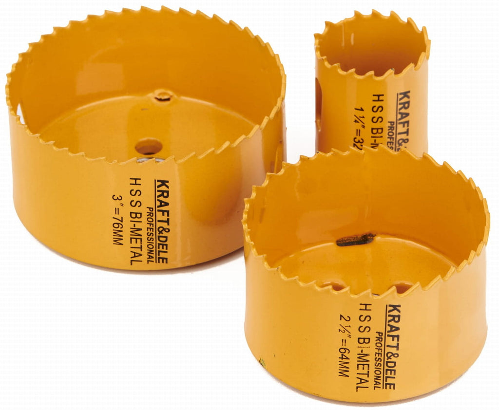 SET OF HOLE SAWS FOR WOOD AND METAL 17pcs. 19-76mm + adapter KD10758