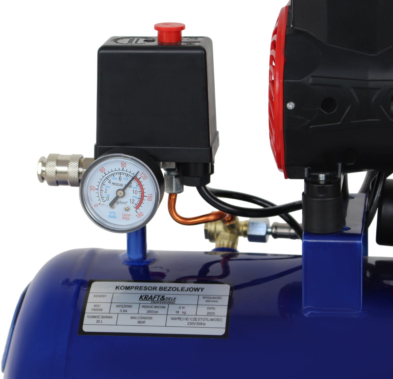OIL-FREE COMPRESSOR BLUE 30L 230V 1500W KD4091