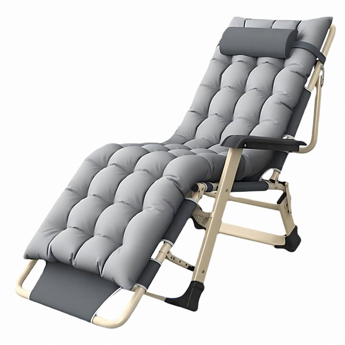 Kokkupandav aia- ja rannalamamistool padjaga 1124-GRY