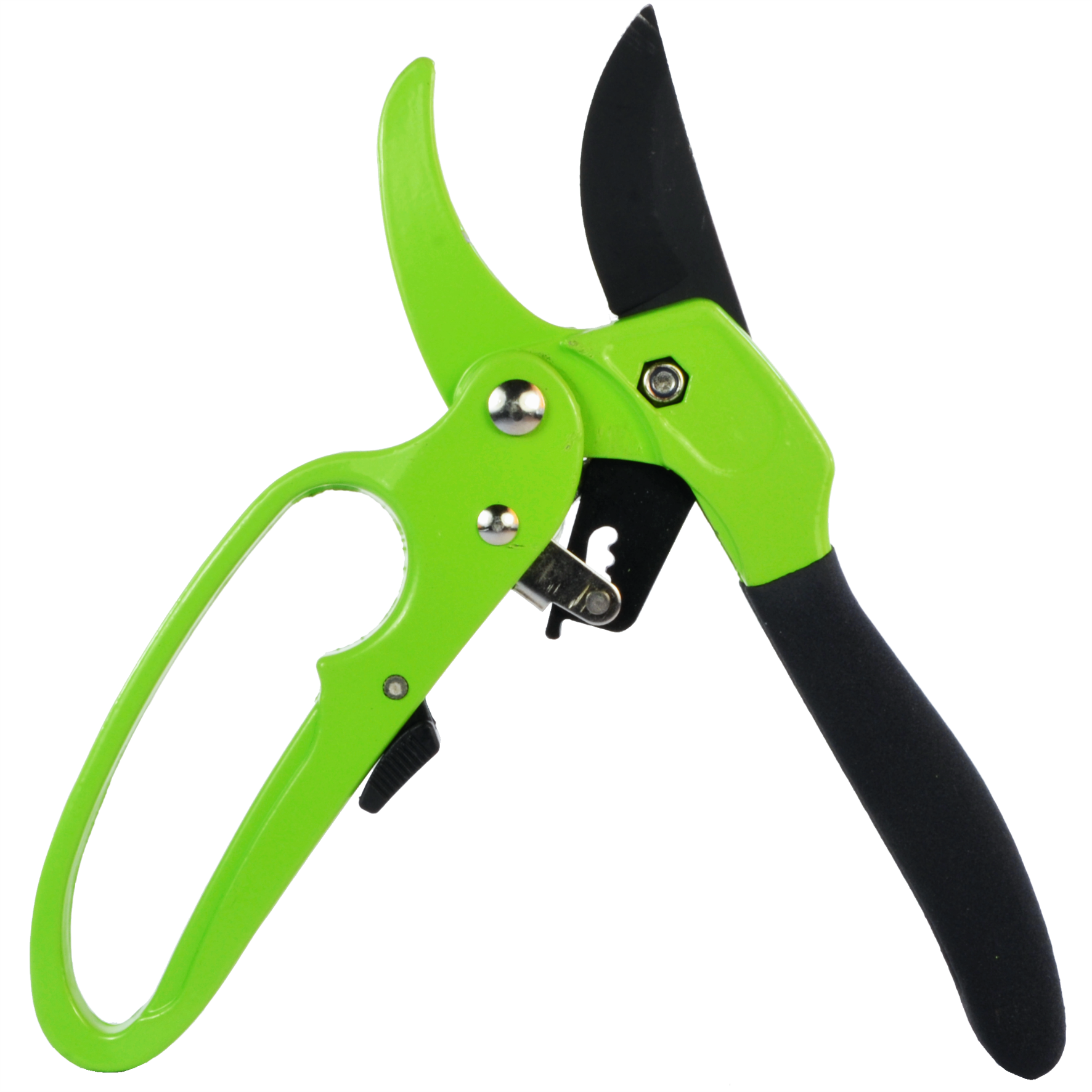 Black Garden Pruner with Ratchet Mechanism