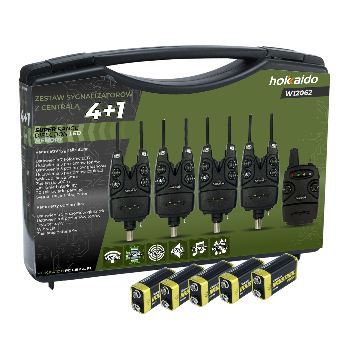 Hokkaido BAT RGB kalapüügi võtusignaalide komplekt 4+1 vastuvõtjaga W12062