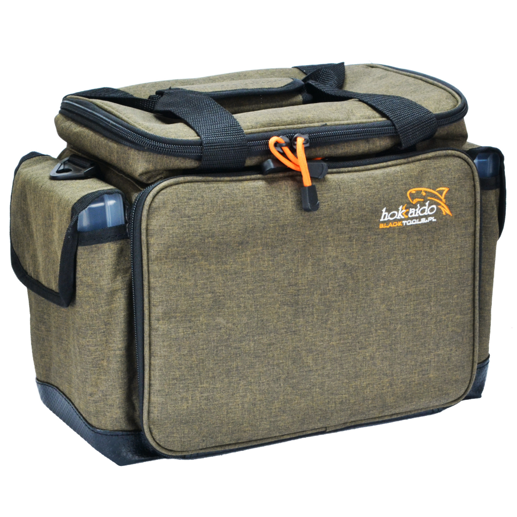 Suur Hokkado kalastuskott õlarihmaga, 6 karpi, jäik põhi, 30/40/20 cm