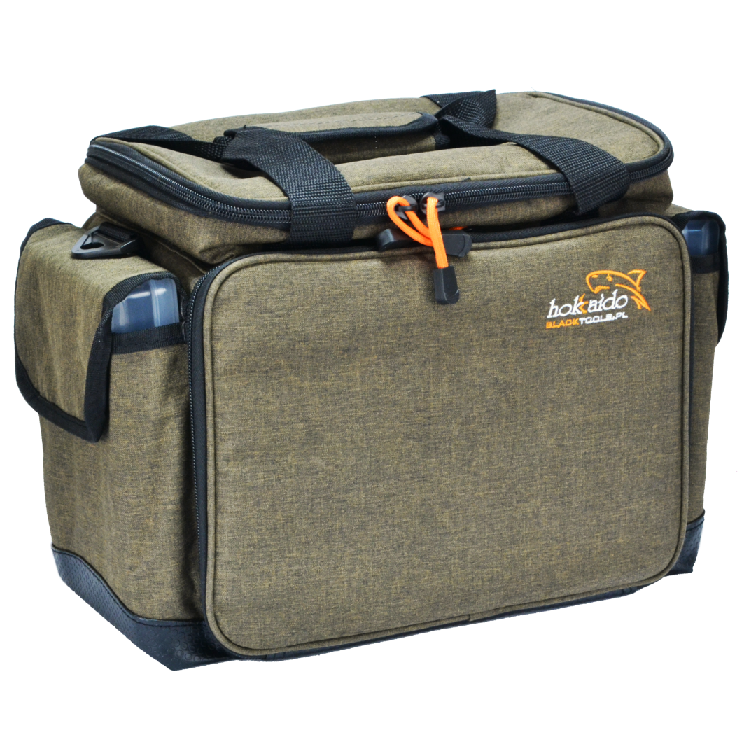 Suur Hokkado kalastuskott õlarihmaga, 6 karpi, jäik põhi, 30/40/20 cm