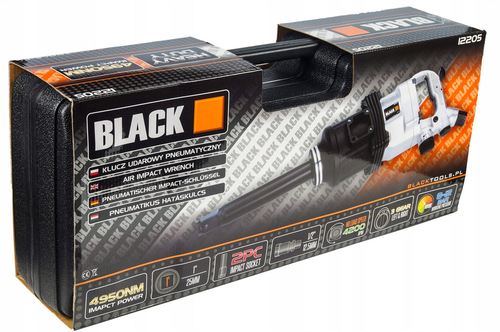 Löökõhukruvikeeraja 2 padruniga 4950Nm Black