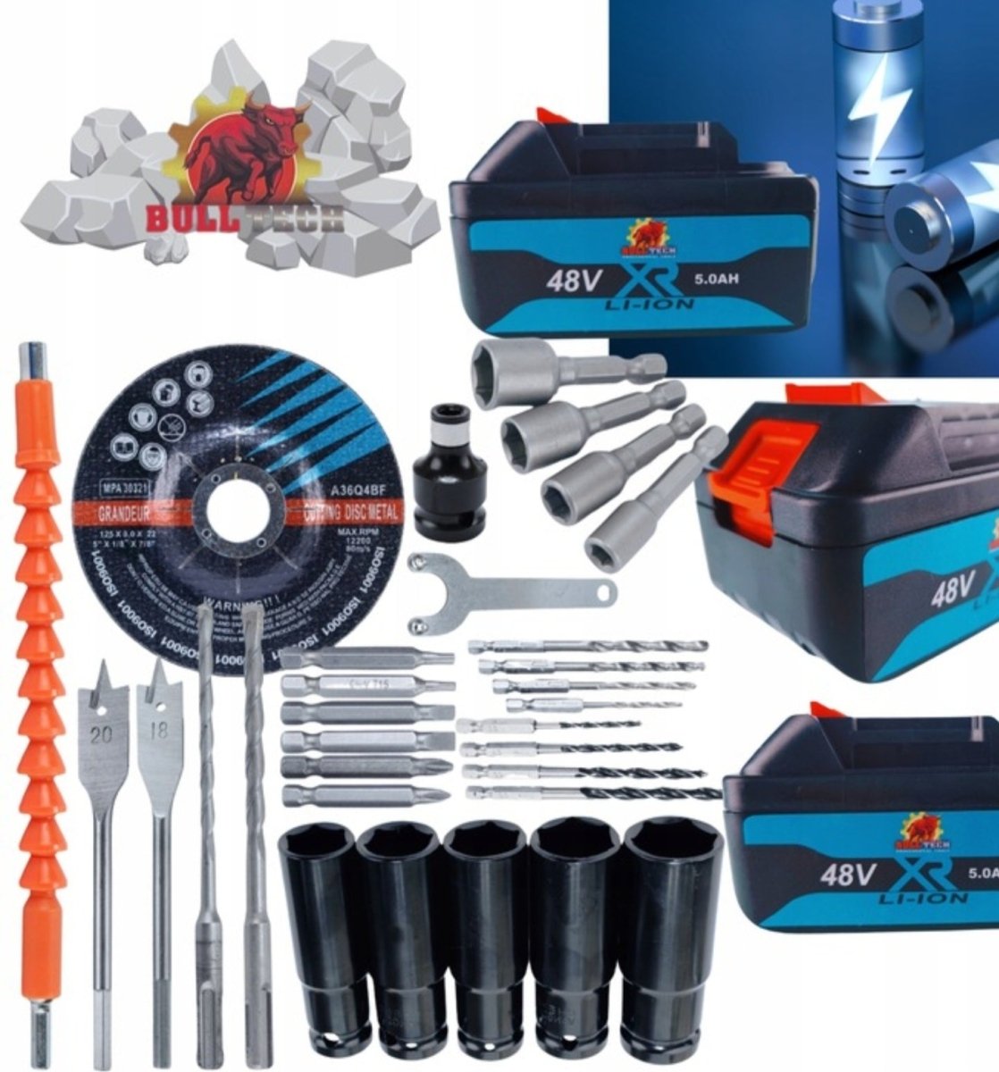 BULL-TECHNOLOGY BT5019XL 6-ühes juhtmevaba tööriistakomplekt