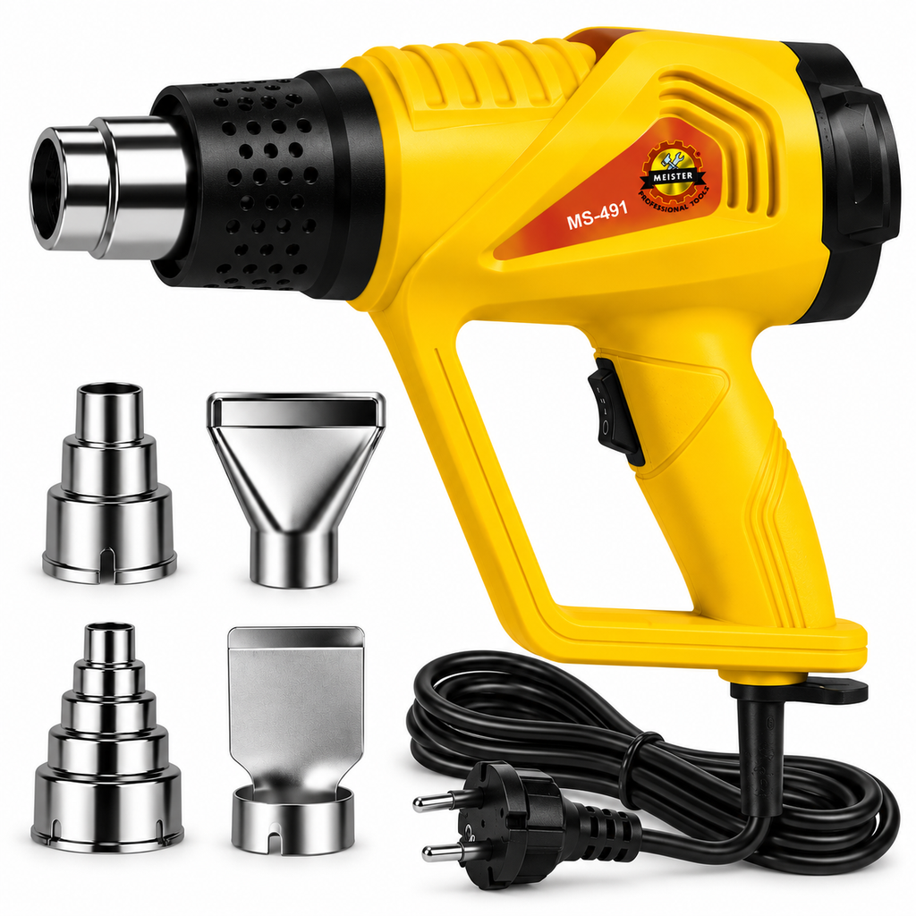 MEISTER MS-491 kuumaõhupuhur 2300W 600°C – 2 režiimi, 4 otsikut