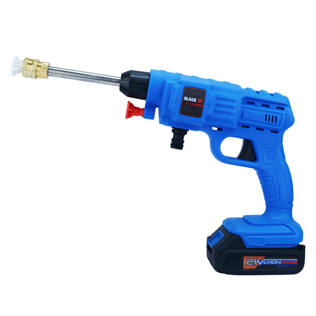 Juhtmevaba 21V 75BAR isetõmbav survepesuri komplekt 2x 2Ah akuga – Black