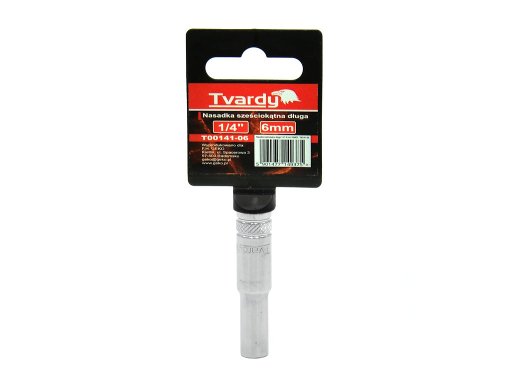 Hex Deep Socket, 6pt, 1/4" - 6mm