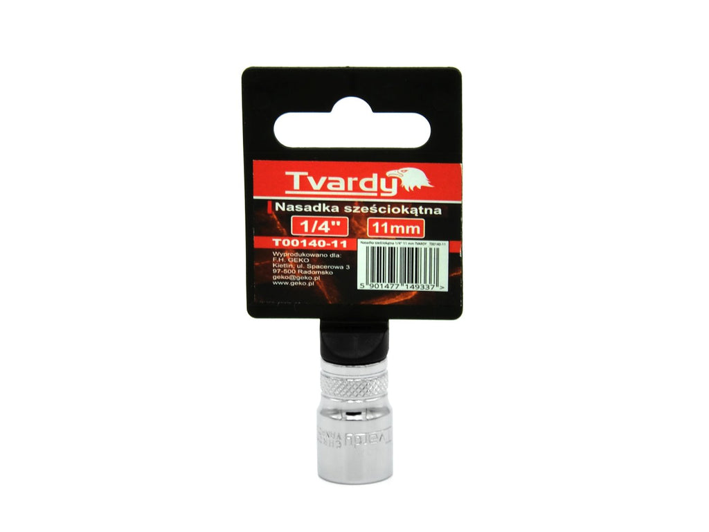 Hex Socket, 6-Point, 1/4" - 11 mm