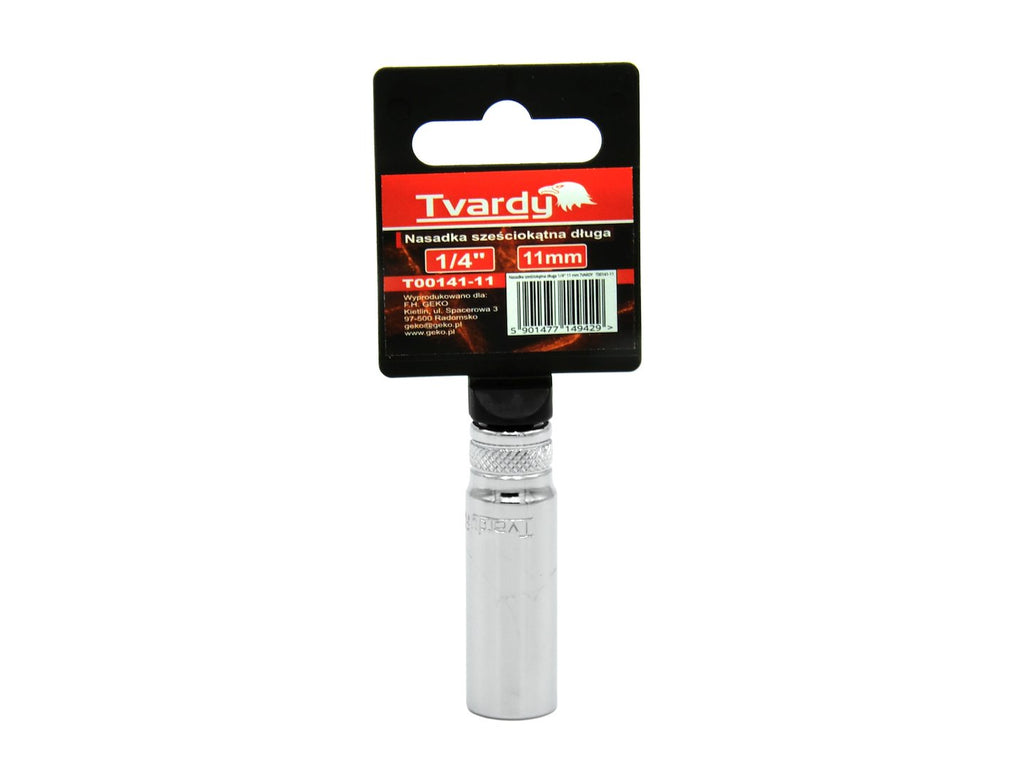 Hex Deep Socket, 6-Point, 1/4" - 11 mm