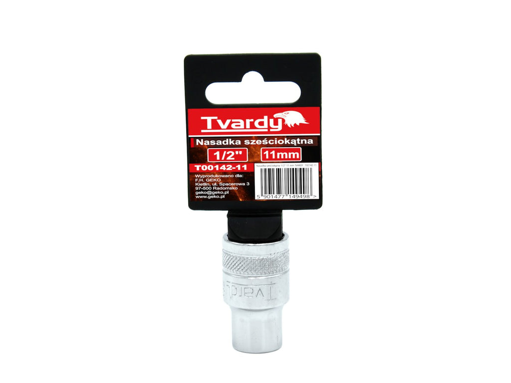 Hex socket, 6 pt, 1/2" - 11 mm