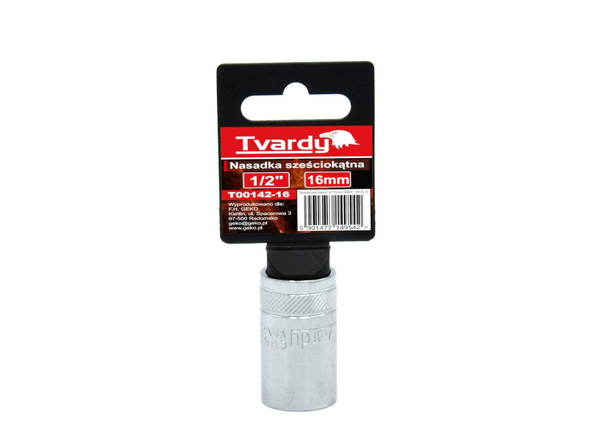 Hex socket, 6-pt, 1/2" - 16 mm
