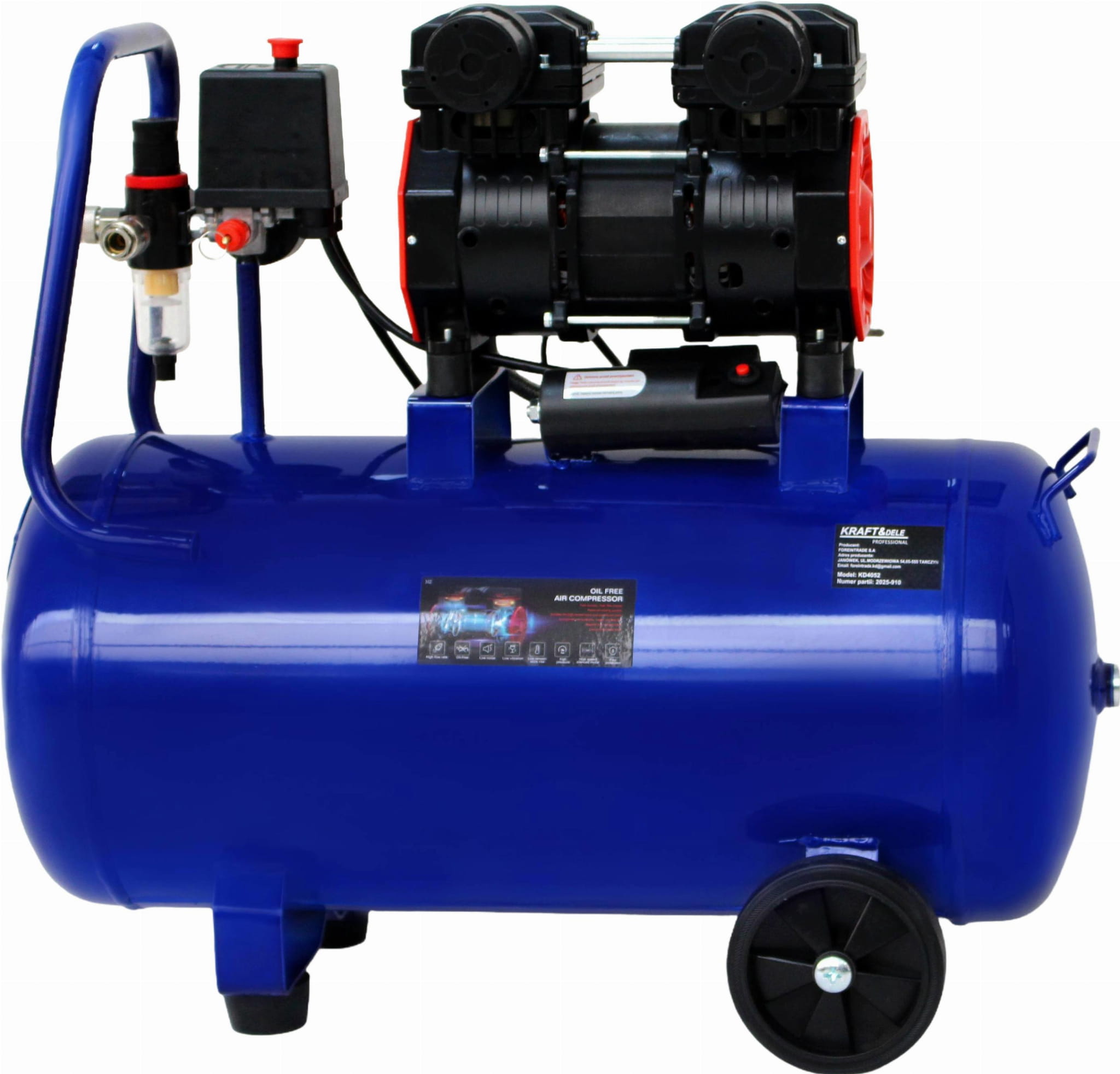OIL-FREE COMPRESSOR 50L 1500W 290L/min KD4052