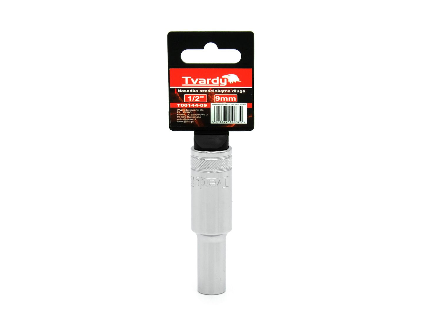 Hex deep socket, 6 pt, 1/2" - 9 mm
