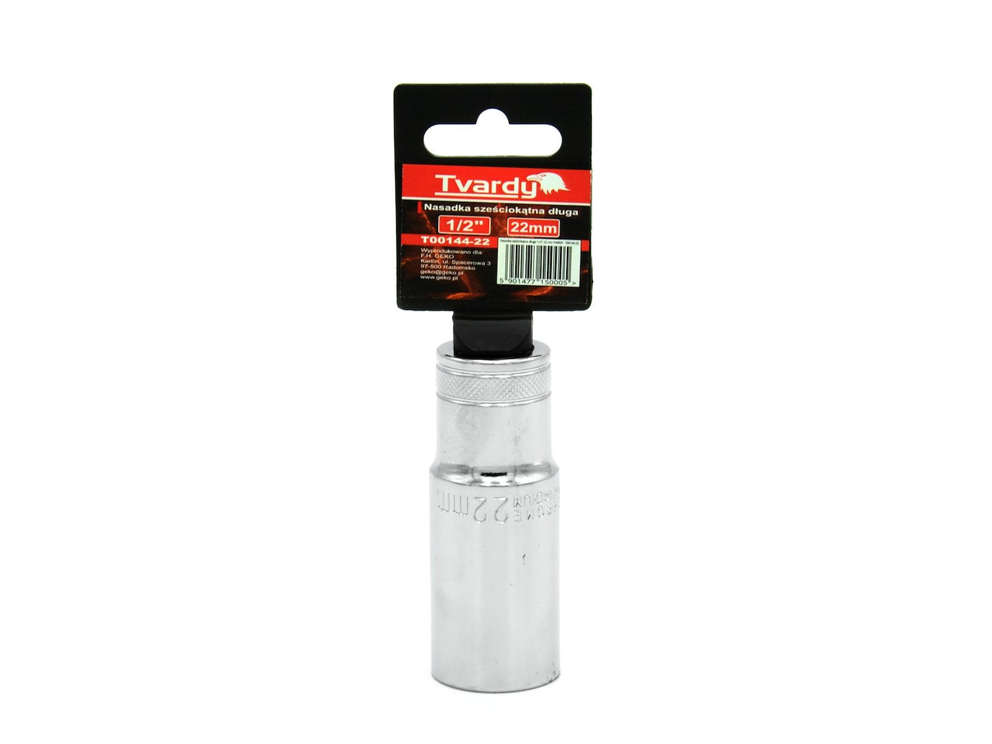 Hex deep socket, 6 pt, 1/2" - 22 mm