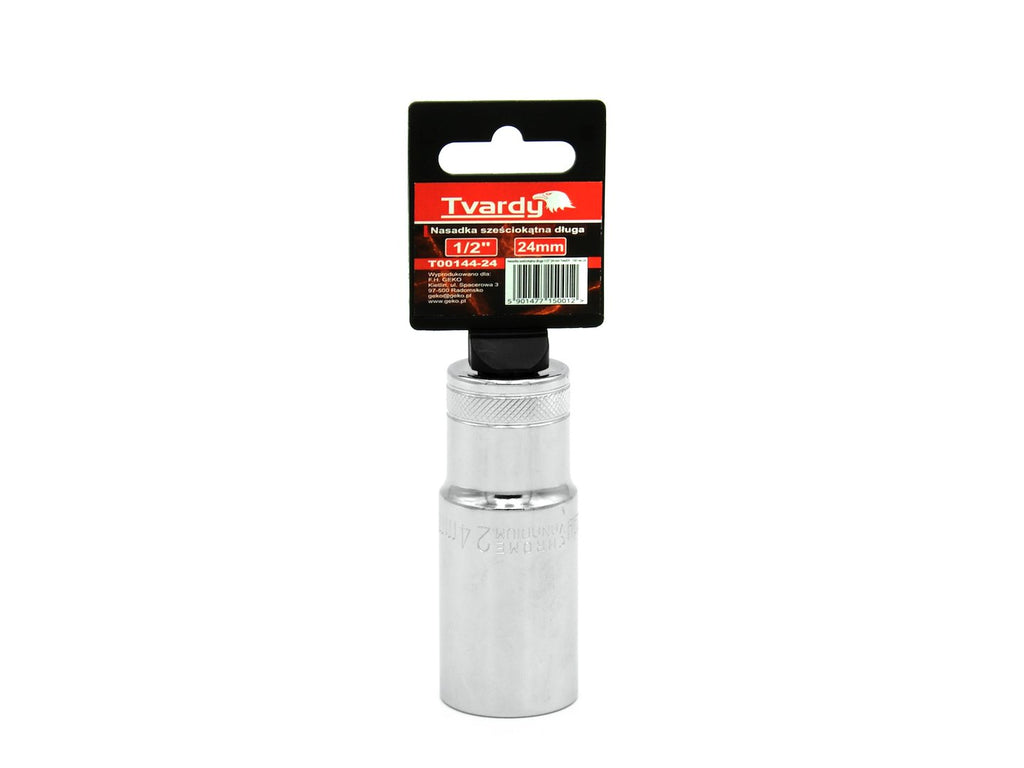 Hex deep socket, 6 pt, 1/2" - 24 mm