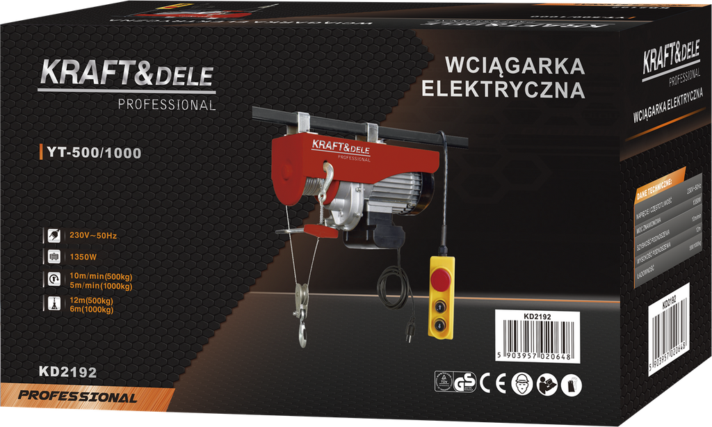 ELECTRIC WINCH 230V 1350W KD2192