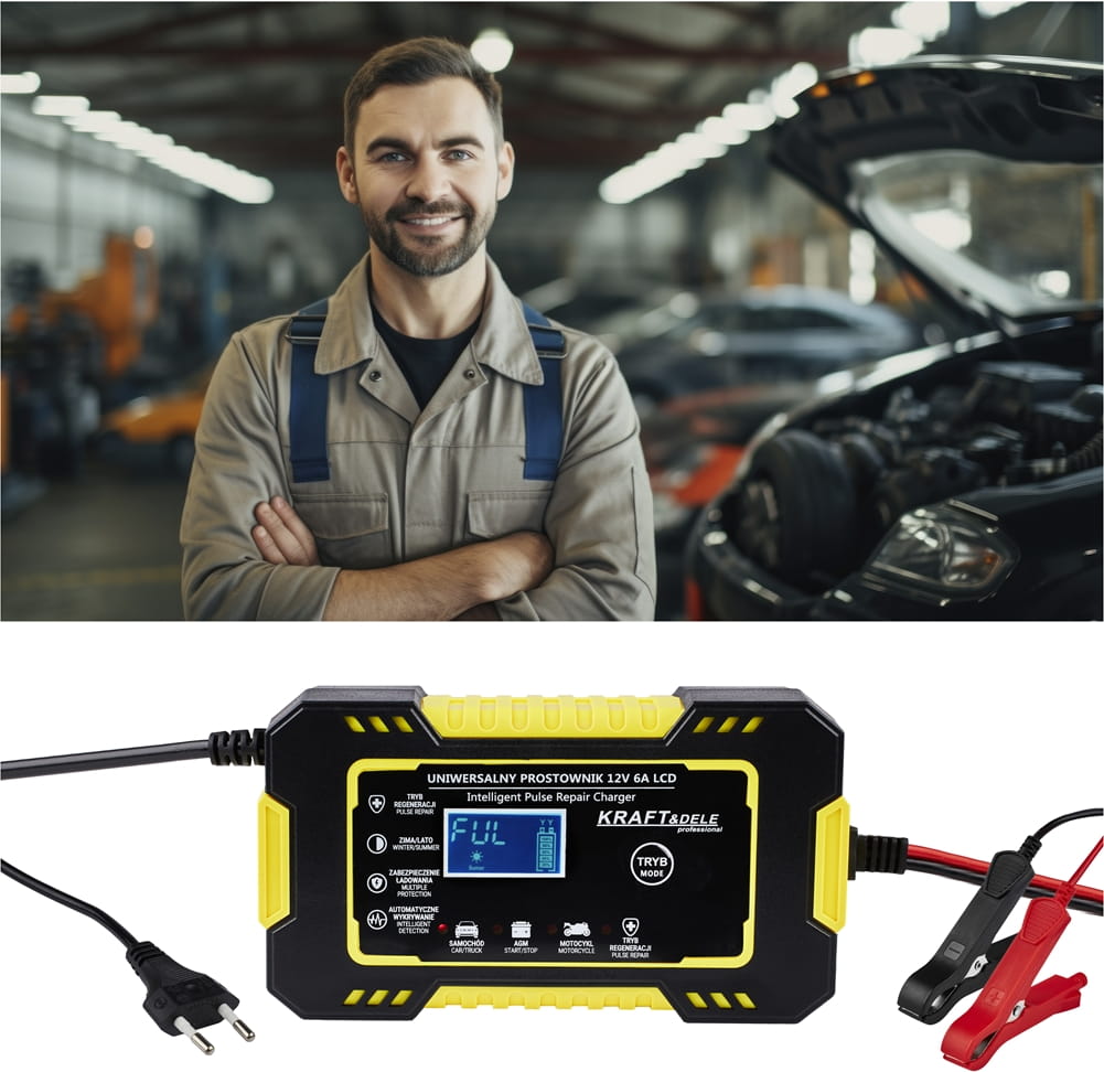 Automatic LCD Battery Charger 12V / 6A KD1290