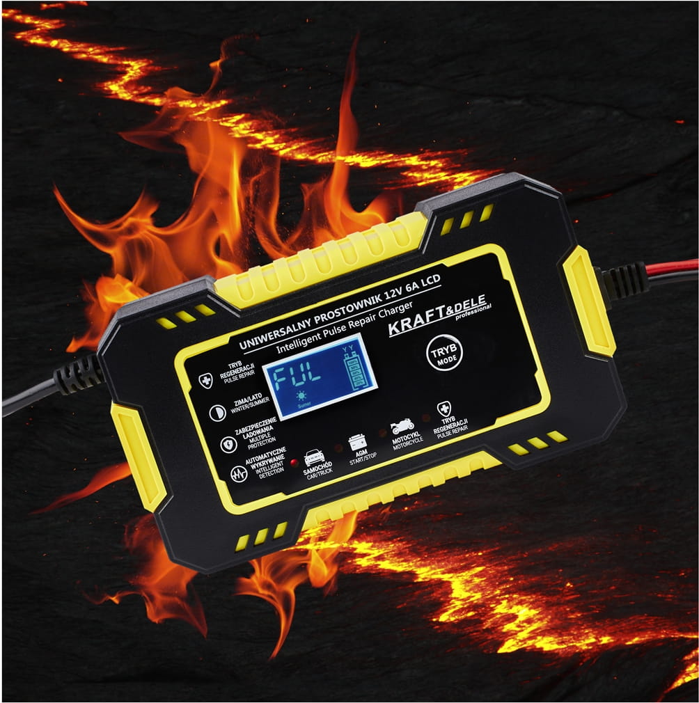 Automatic LCD Battery Charger 12V / 6A KD1290