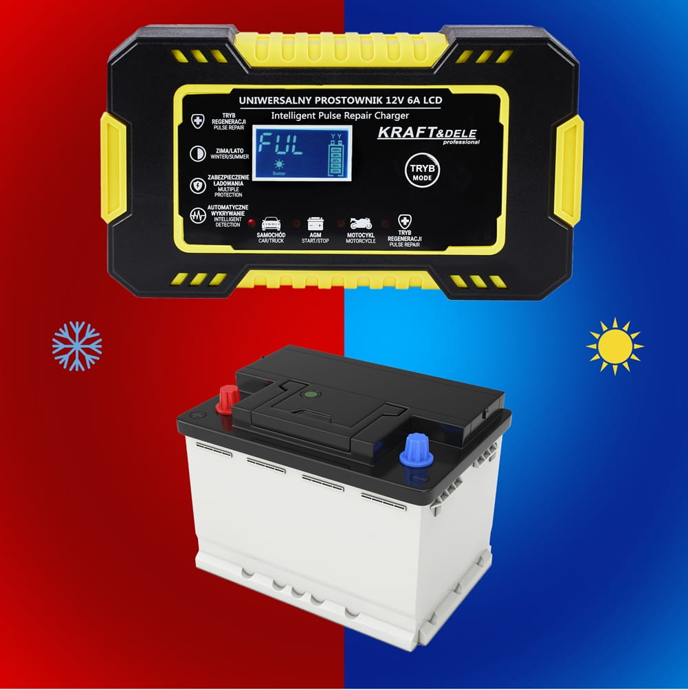 Automatic LCD Battery Charger 12V / 6A KD1290