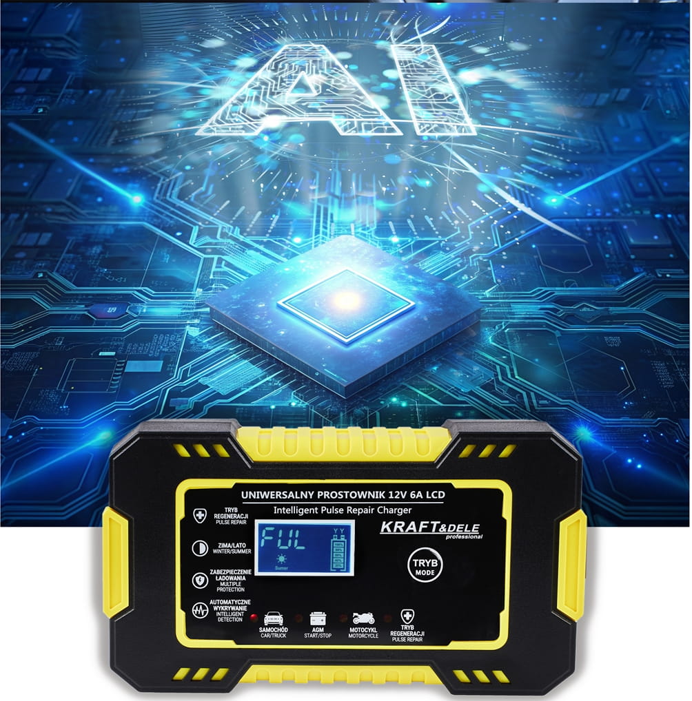 Automatic LCD Battery Charger 12V / 6A KD1290
