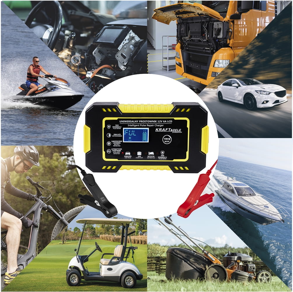Automatic LCD Battery Charger 12V / 6A KD1290