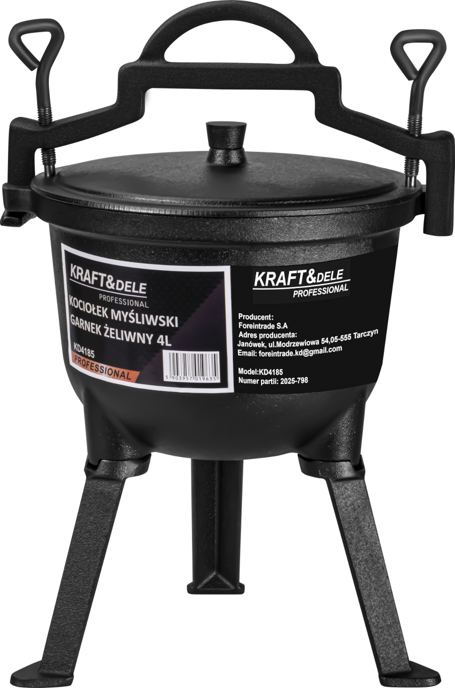 Hunter's pot / Cast iron pot 4L KD4185