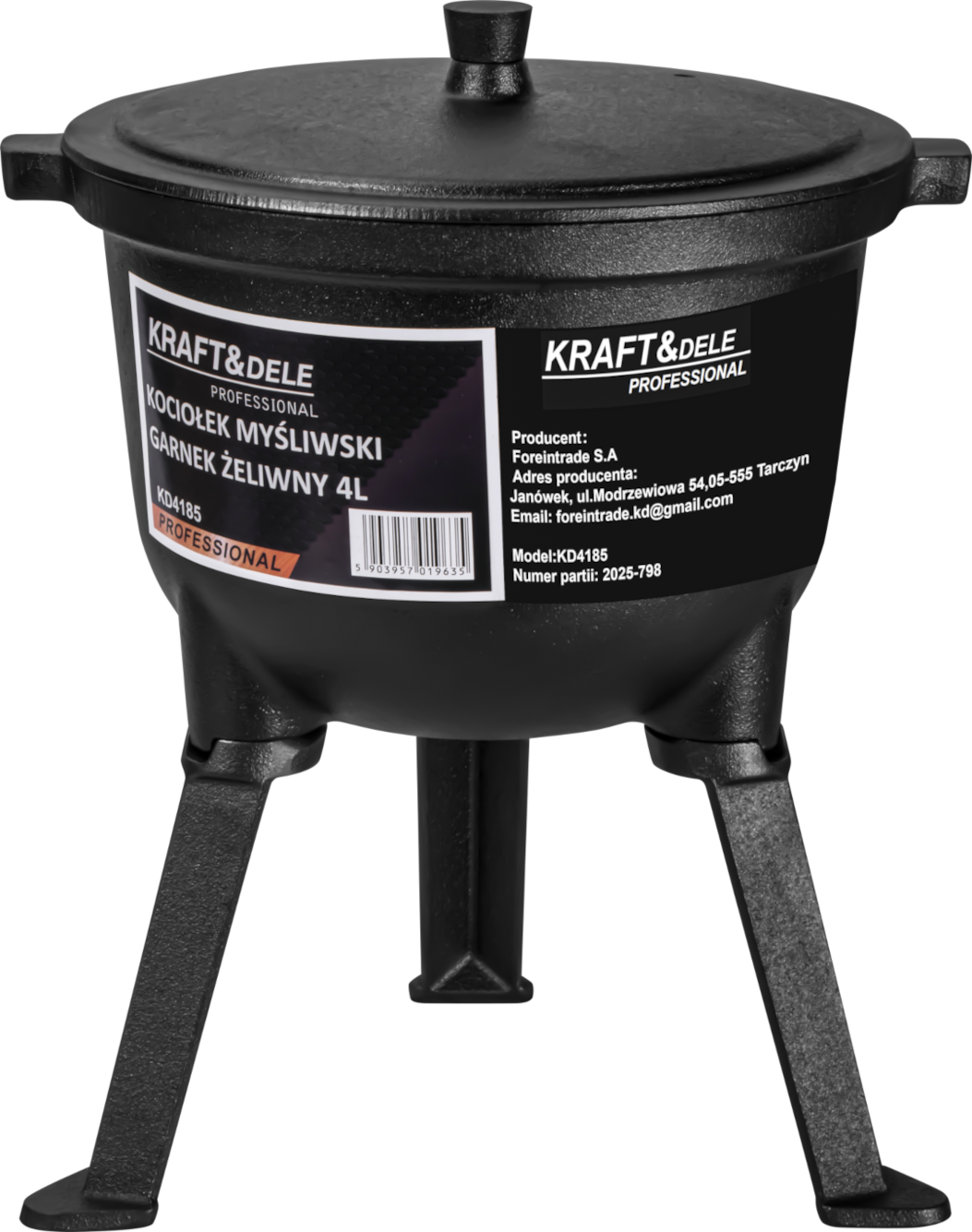 Hunter's pot / Cast iron pot 4L KD4185