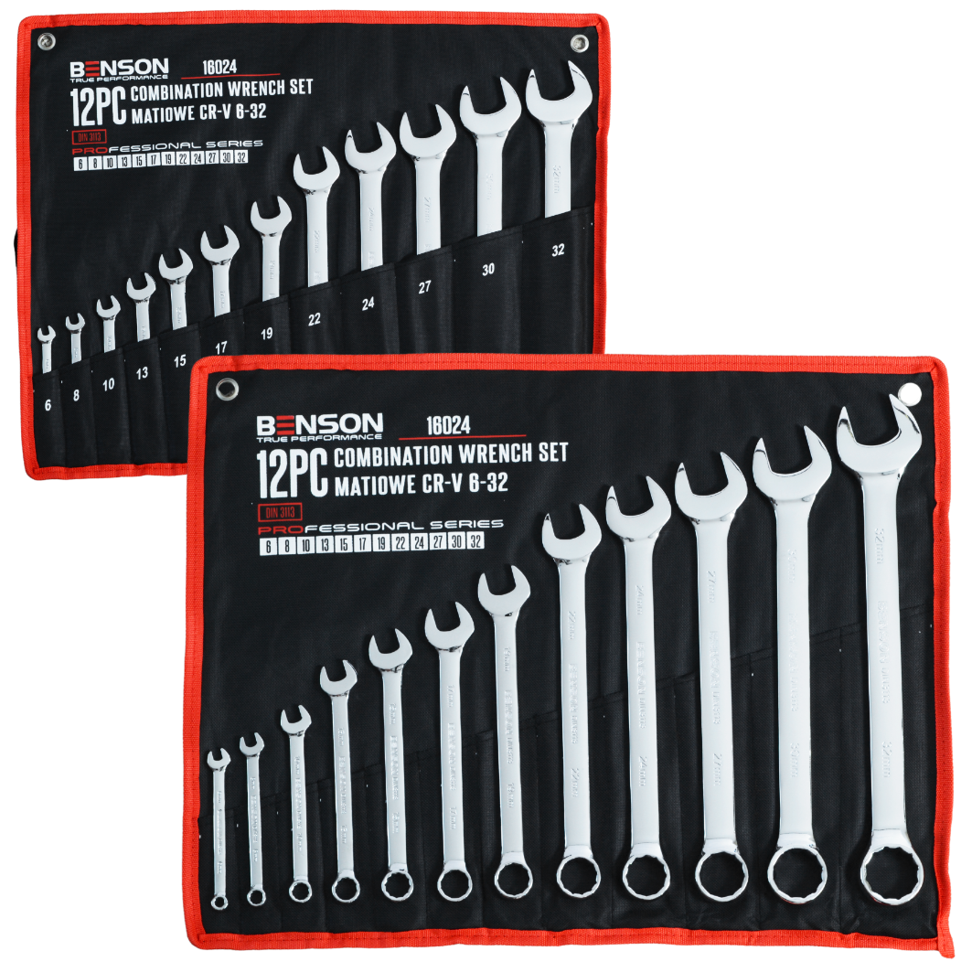 Benson by Black 12-osaline avatud ja silmusvõtmete komplekt 6-32mm