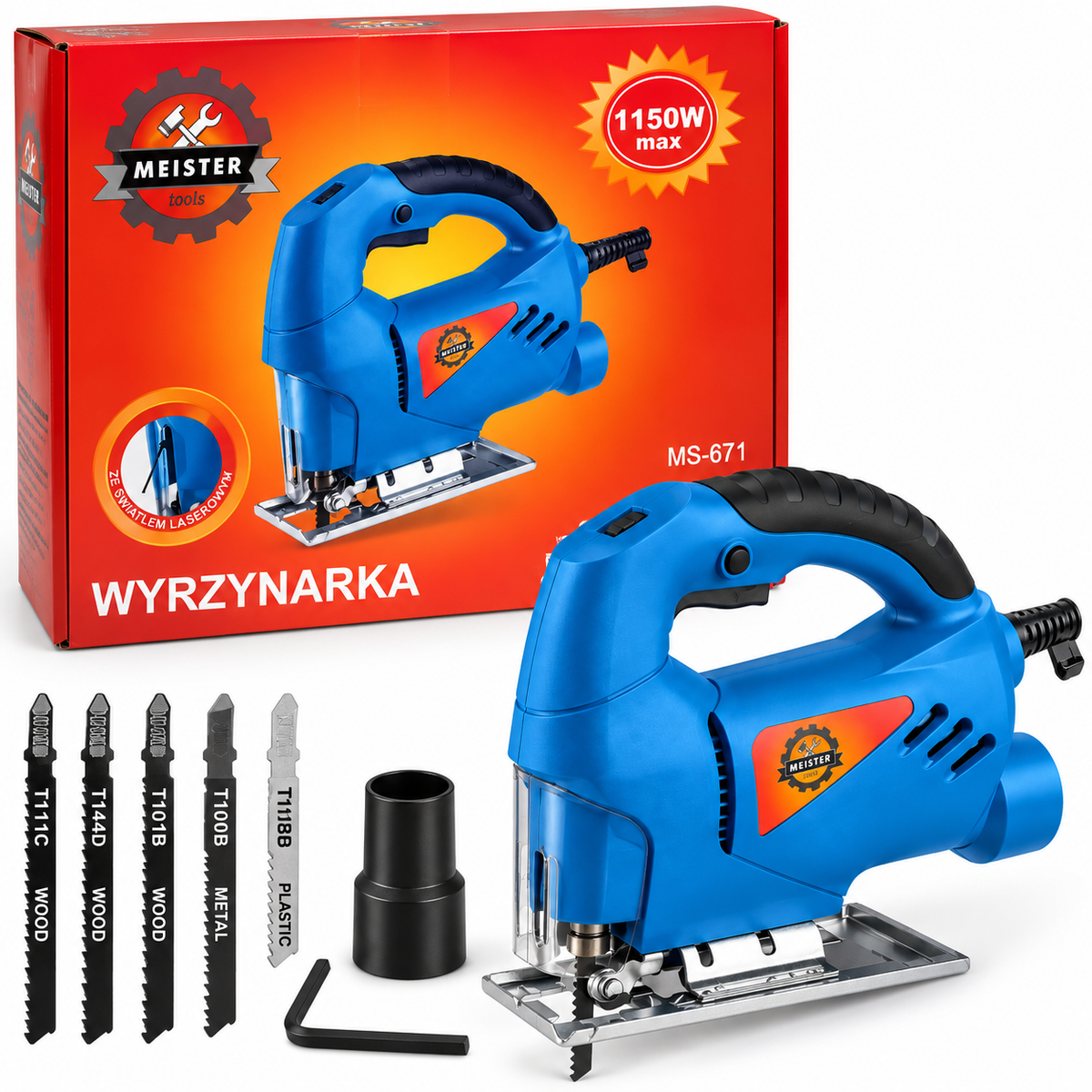 MEISTER elektriline tikksaag 1150 W laserjuhikuga MS-671